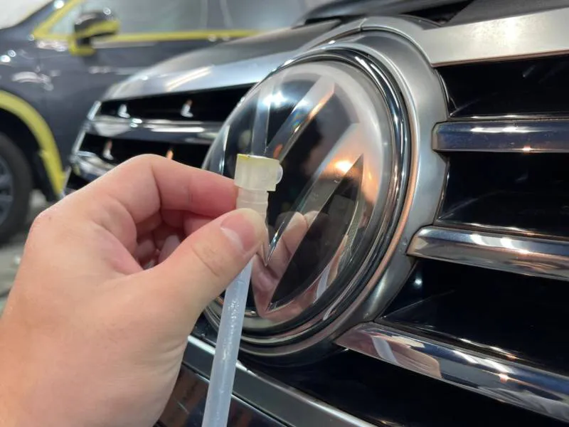VWのヘッドライトスチーマー