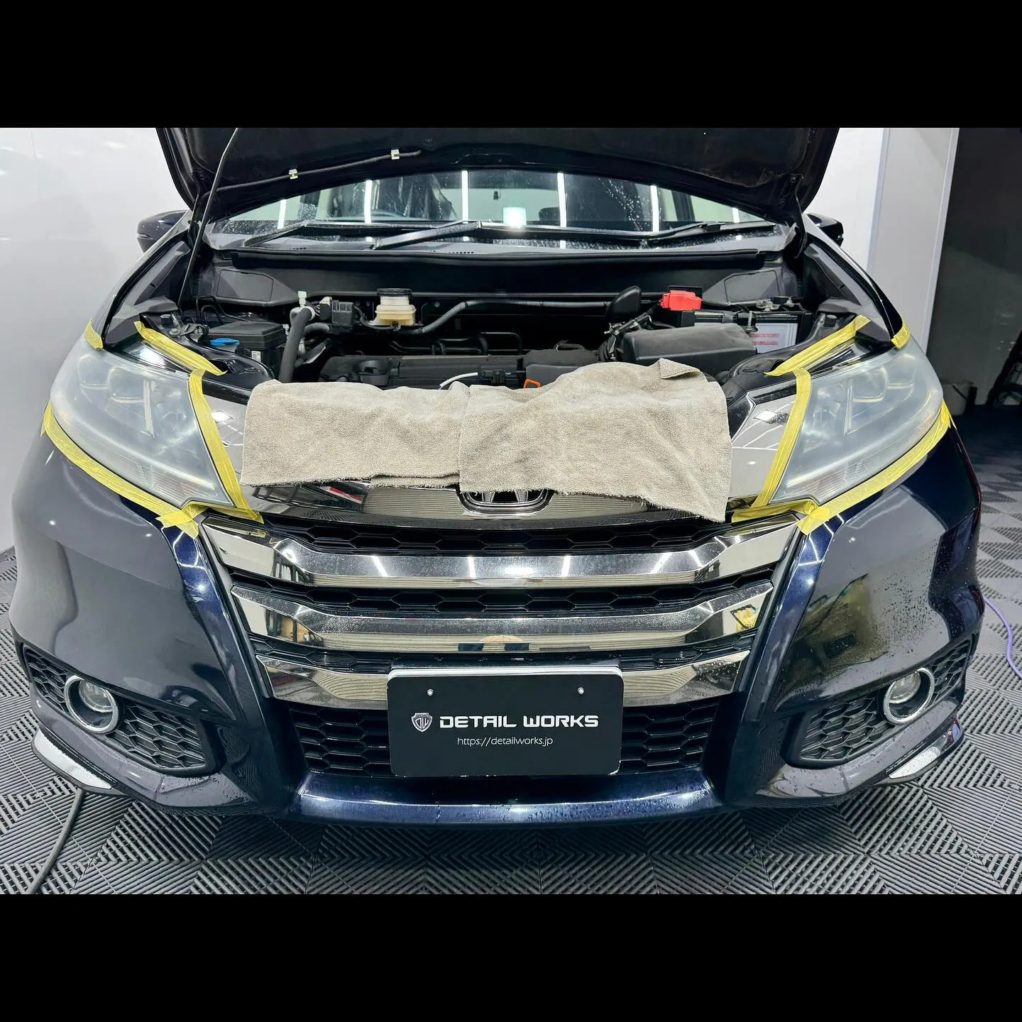 HONDAオデッセイのヘッドライトリペアのご依頼です✨