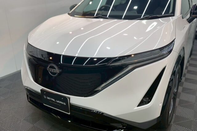 NISSAN ARIYA　MICRO FENCE　ガラスウロコ除去等施工例/東京都稲城市K様